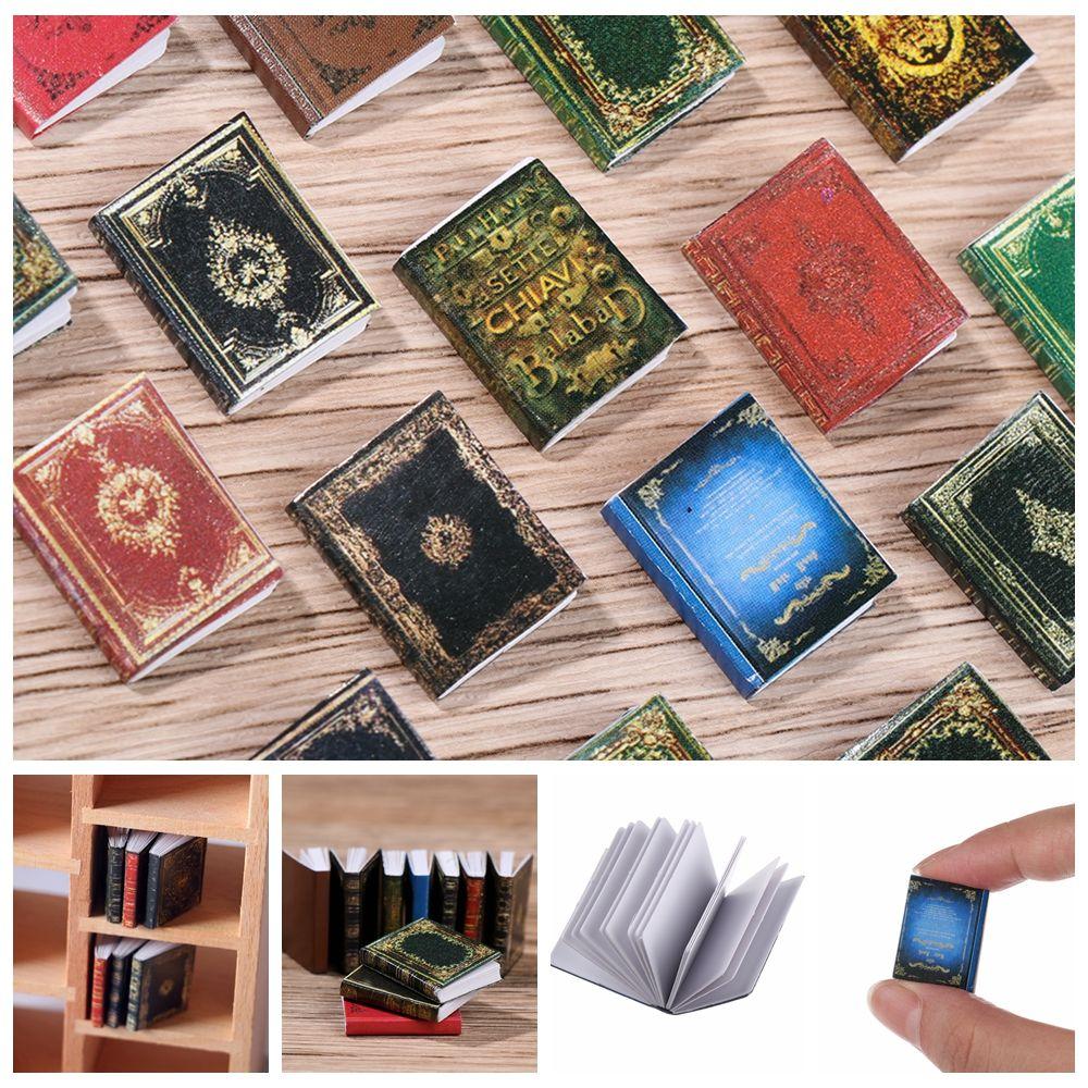 Реквизит Игровой домик Миниатюрная книга Модель кукольного домика Сцена Принадлежности Кукольные аксессуары Можно открывать