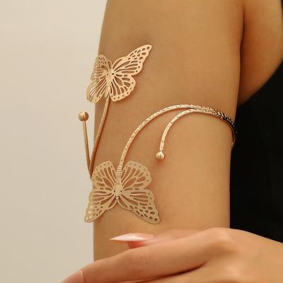 Браслет-кольцо с открытым рукавом, модный, нишевый дизайн, креативный асимметричный регулируемый браслет из сплава для женщин