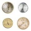 Modern Minimalist Metal 130mm Round Pressure Barometer With Temperature And Humidity Gauge For Home Decor