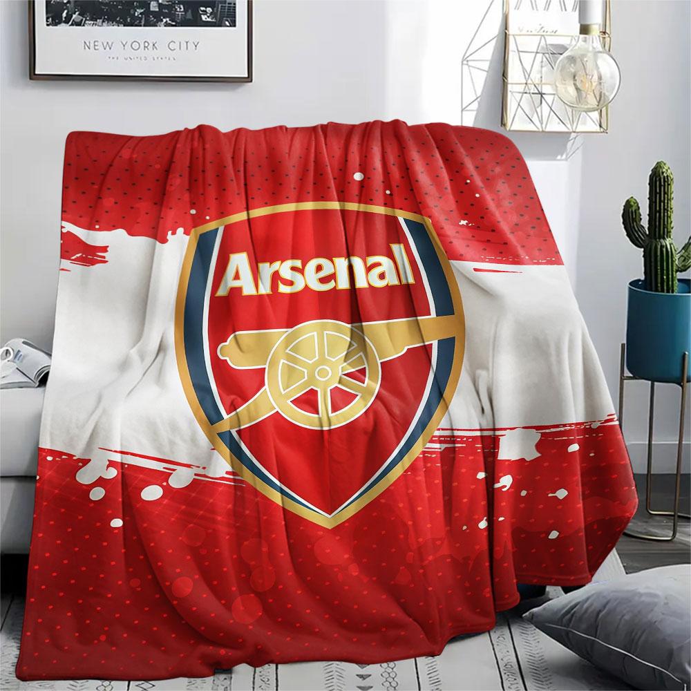 1PC Arsenal F Patterned Flannel Blanket Suitable For All Seasons for Home Decor Warmth and Comfort Gifts Holiday Present