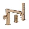 Three-Hole Floor-Standing Bathtub Faucet, Gold Field