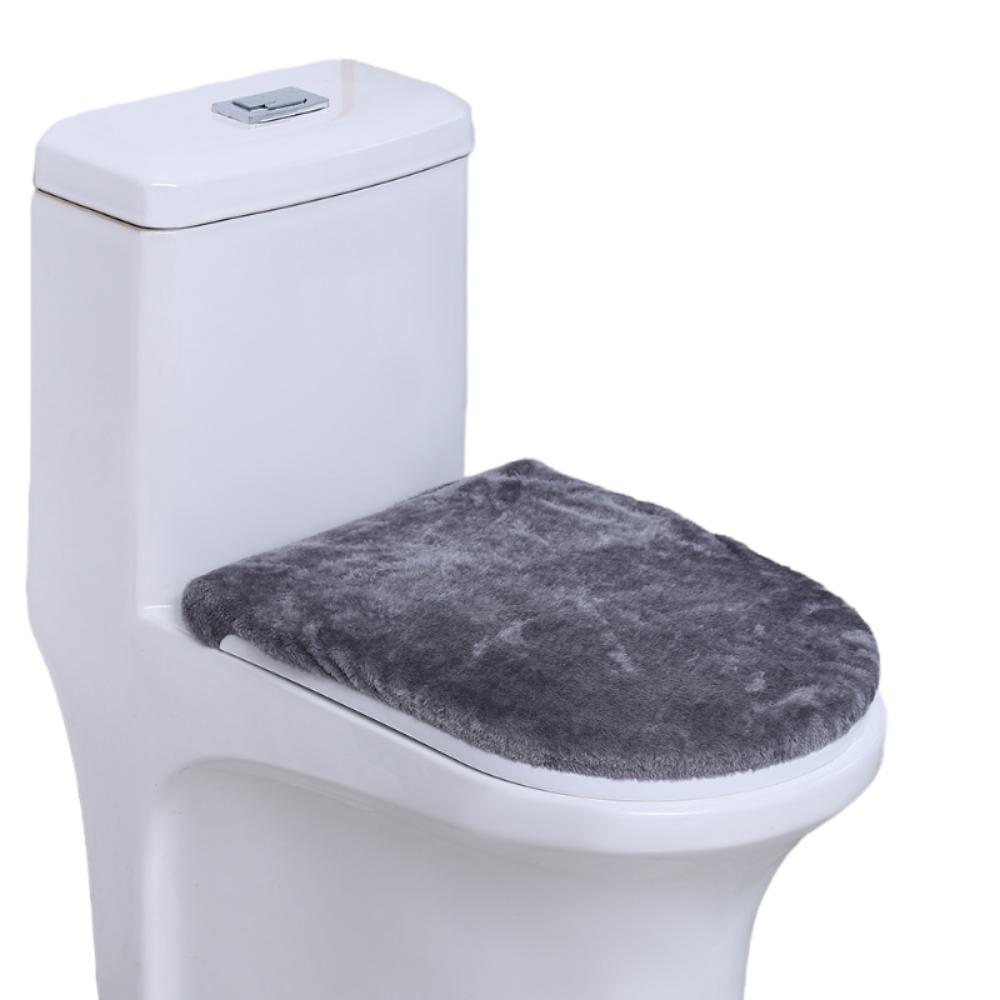 Warm Toilet Seat Cover Thickened WC Cover Easy Install Toilet Lid Cover  Bathroom Decorative