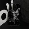 Dark Butterfly Series Phone Case For iPhone 17,16,15,14,13,12,11 Plus,Pro Max,XS,Colorful Silver Black Cover