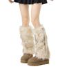 Faux Fur Leg Warmers Women Girls Furry Boot Covers Fuzzy Shoes Cuff Cover Cozy Winter Calf Warmers for Parties Street Wear