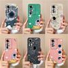 Чехол для OPPO A60 A59 Realme C65 12x Reno11 Pro, чехол для телефона с милым астронавтом-пилотом, противоударный, мягкий жидкий силикон, популярный чехол-бампер для OPPO