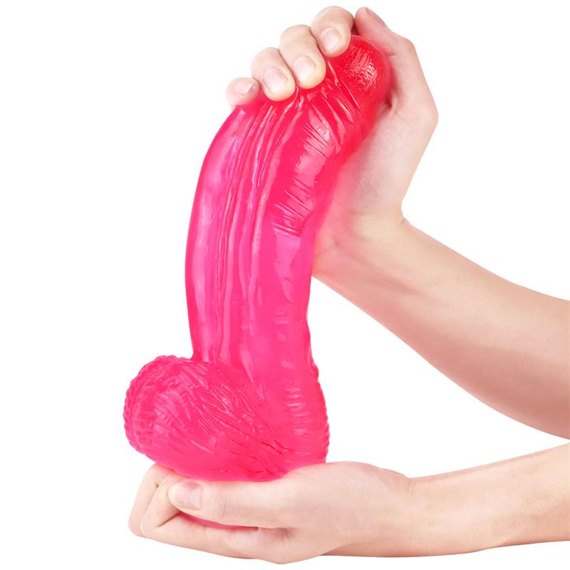 Женское имитационное устройство для мастурбации, ручное большое поддельное пенис, стимуляция оргазма, палочка, эротические товары для секса