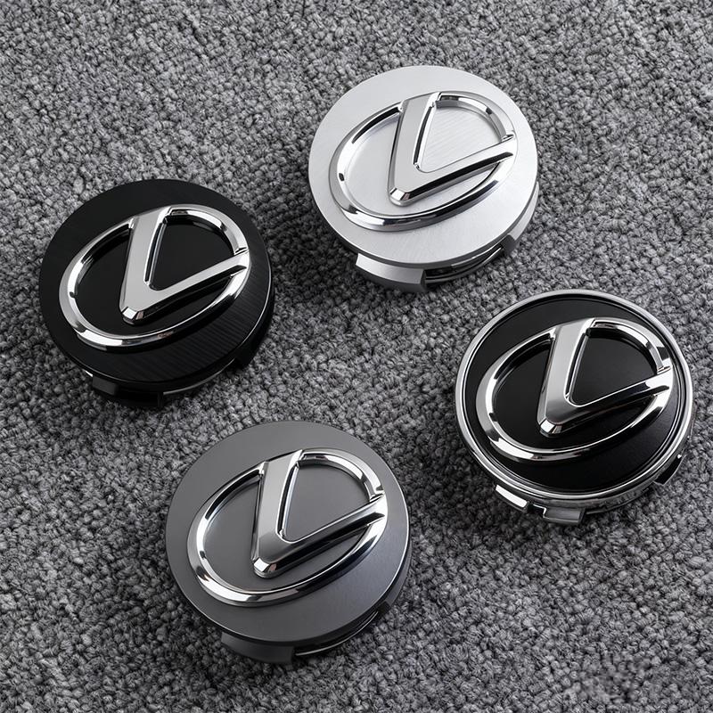 cssvbn1 4Pcs Car Hub Cap Wheel Center Cover Decoration Accessories For Lexus F-SPORT ES RX NX LS UX LM LX GX LC RZ IS CT GS RC HS SC TX