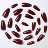 Gloss & Go 24 Многоразовый набор искусственных накладных ногтей | Темно-красный цвет с дизайном серебряными блестками | Глянцевые ногти | Легкий и стойкий | Быстрое решение для