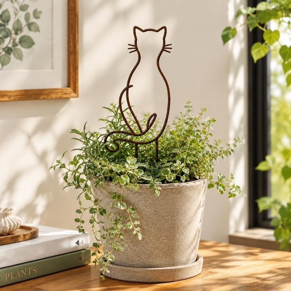 Weather Resistance Cat Plant Fixed Frame Hollow Out Plant Climbing Trellis Greenhouse