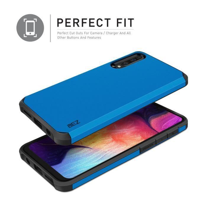 Coque Antichoc - BEZ - A50 / A30S - Double Protection - Résistante - Bleu
