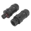 2Pcs Waterproof Power Connector 3 Pin Temperature Resistant Micro Reverse Connection Female Connector 500V