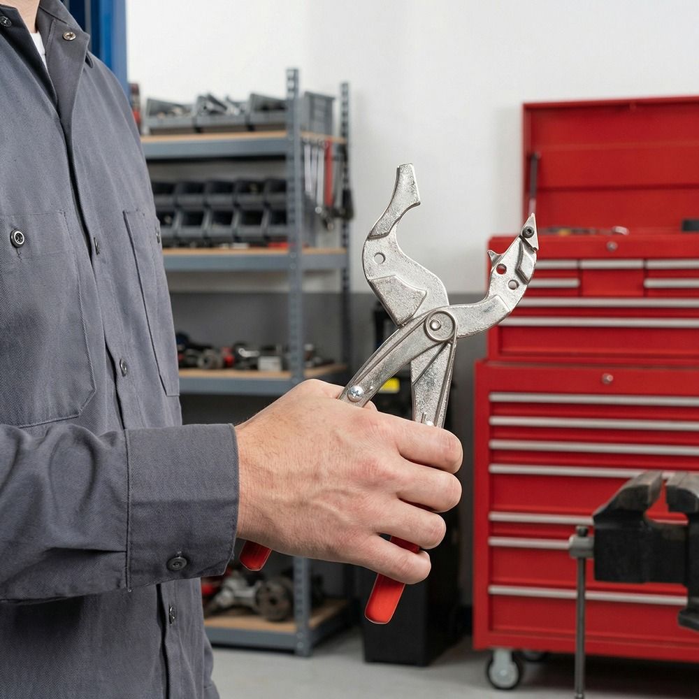 Нескользящие плоскогубцы для цилиндра замка двери автомобиля Прочные плоскогубцы-зажим для лицевой части замка автомобиля из легированной стали 22,5 см Красные