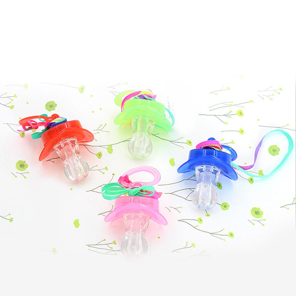 Colorful Flash Pacifier Whistle Toy With Flashing LED Light For Night Event And Party Gathering Adult Kids Favor Gift