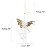 4 Pieces Clear Hanging Angels Ornaments For Christmas Holiday Tree Or Wedding Decoration 3 Inches DIY Winter Party Decor ADM