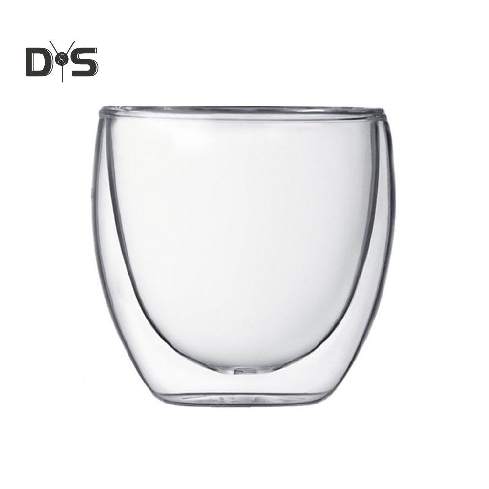 Набор из 6 стеклянных стаканов с двойными стенками для эспрессо и чая