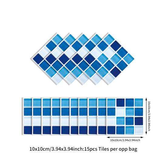 15шт 3D наклейка водонепроницаемая мозаика настенная анти-масло кухня ванная комната DIY декор