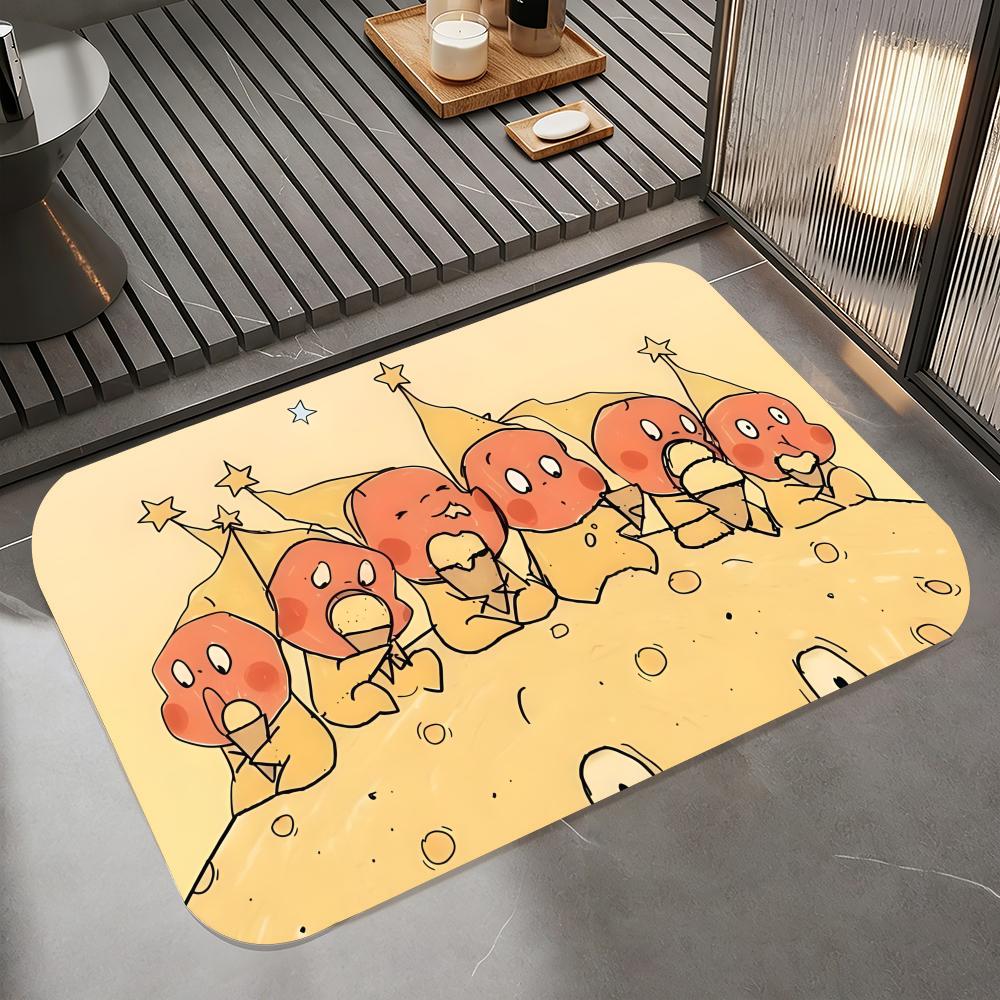 Коврик для пола Anime T-twinkle, Коврик для ванной из диатомита, Быстросохнущий, Впитывающий, Нескользящий, Коврик для двери