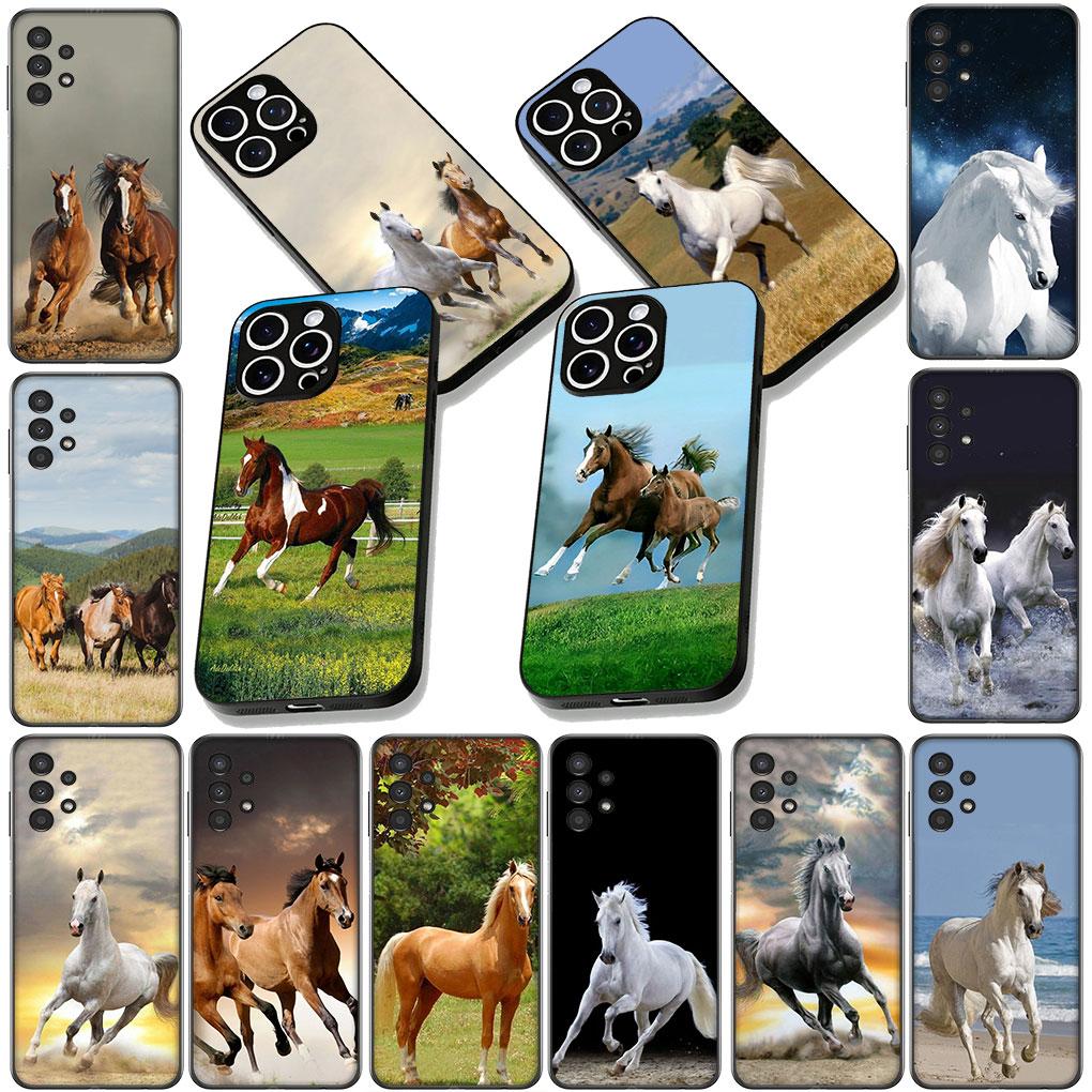 Soft Cover for Huawei P30 P20 Mate 10 20 Lite Pro Y8S Y9A Y9 Prime P Smart 2019 Coque Phone Case Running Wild Free Horse