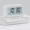 Battery Powered Digital Alarm Clock Temperature Date Week 3 Alarms Backlight Snooze Table Clock Night Vision Function12/24H LCD Clock