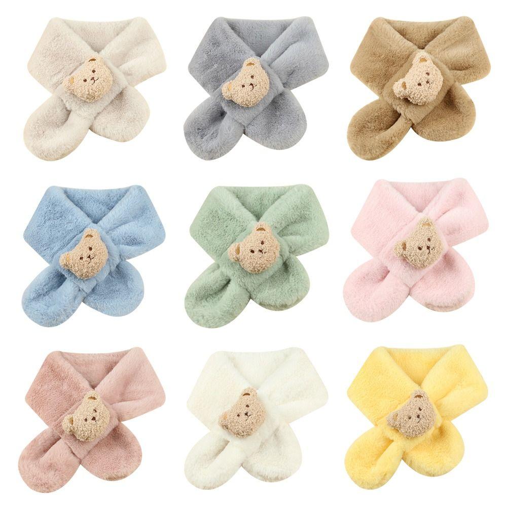 Thick Kids Winter Scarf Plush Baby Shawls Fashion Neck Warmer Outdoor
