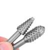 5PCS Wood Carving File Burr Rasp Set for Woodworking Tool Drill Bit with 6mm Round Shank for Wood Plastic Carving Deburring Polishing