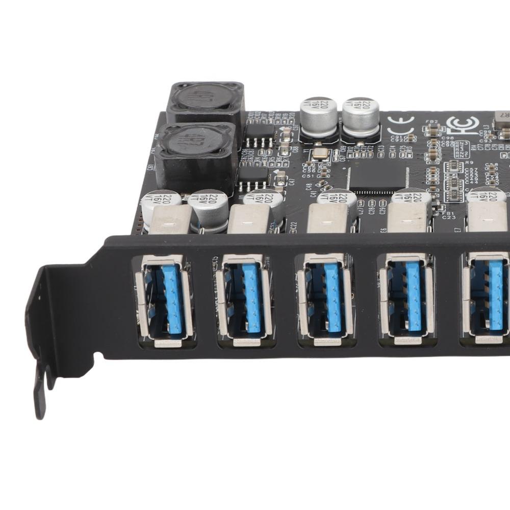 5Gbps PCIE Expansion Card USB 3.2 GEN1 7 Port PCIE Card PCIE to USB Card PC Expansion