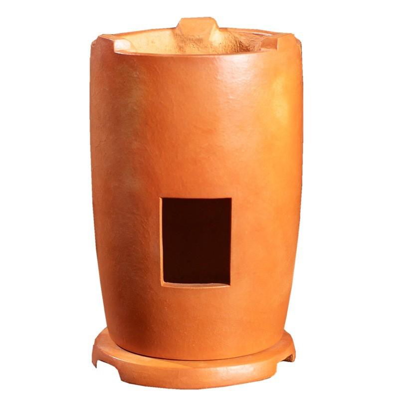 Traditional Fujian Red Clay Charcoal Tea Stove With Electric Conversion Kit Gongfu Set Indoor Use