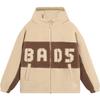 Anti-Wu Series FW22 Letter Pattern Lambswool-Lined Warm Cotton Jacket Men Jacket Milk-Brown AFDSA69-1