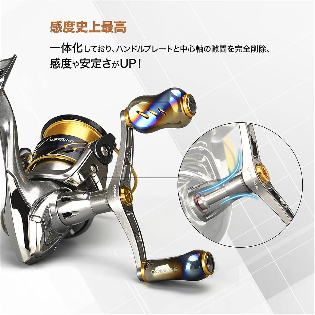 Gomexus CY98 Reel Daiwa Spinning Reel Double Exist Gekkabijin with Titanium Handle for and Light Ambidextrous Handle, Compatible, Handle, Replacement,