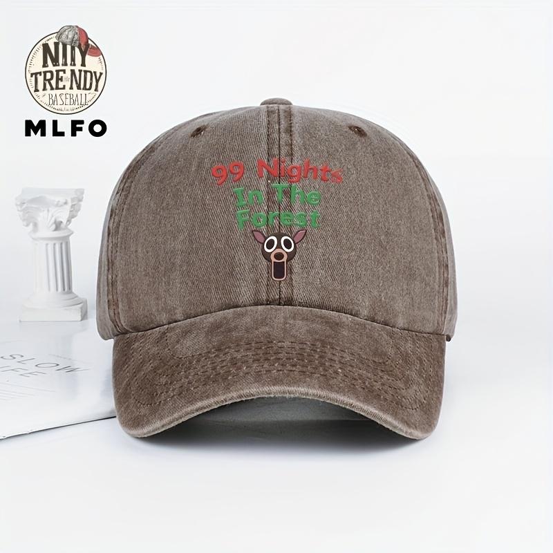 MLFO Mens Unisex Vintage Nights in the Forest Printed Baseball Cap Retro ForestThemed Game Hat Lightweight Breathable