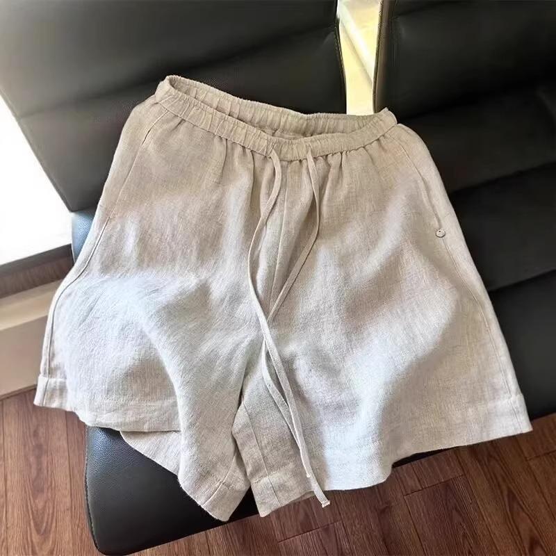 Men Old Money Style Summer Thin Straight Casual Beach Knee Length Shorts