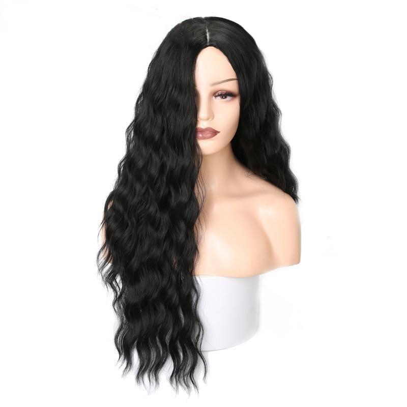 XINRAN Long Water Wave Hairstyle Wigs For Women Synthetic Hair High Temperature Fiber Average Size