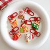 Cartoon Christmas Keychain Cute Santa Claus Christmas Tree Pendant Keyring Backpack Headphone Case Hanging Decoration Gifts