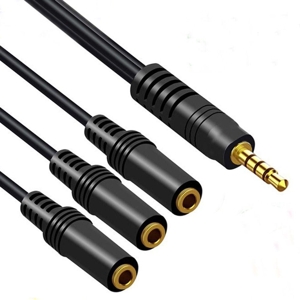 TRRS 3.5mm Male Headset Splitter Cable Audio Adapter Cord Stereo Splitter Wire 3.5mm Splitter Cable