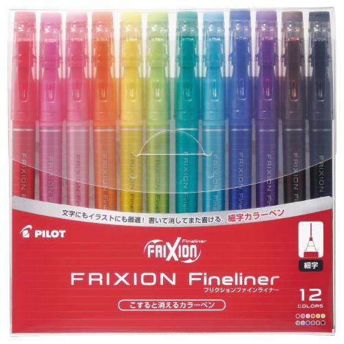 PILOT Color Pen Frixion Fineliner 0.45mm 12 Color Set SFFL144F12C
