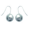 [F0320] - Silver 'Marble' Silver Earrings - 14 Mm