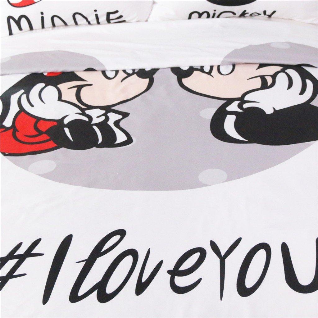 Минни и Микки Постельное белье Трехпредметный пододеяльник