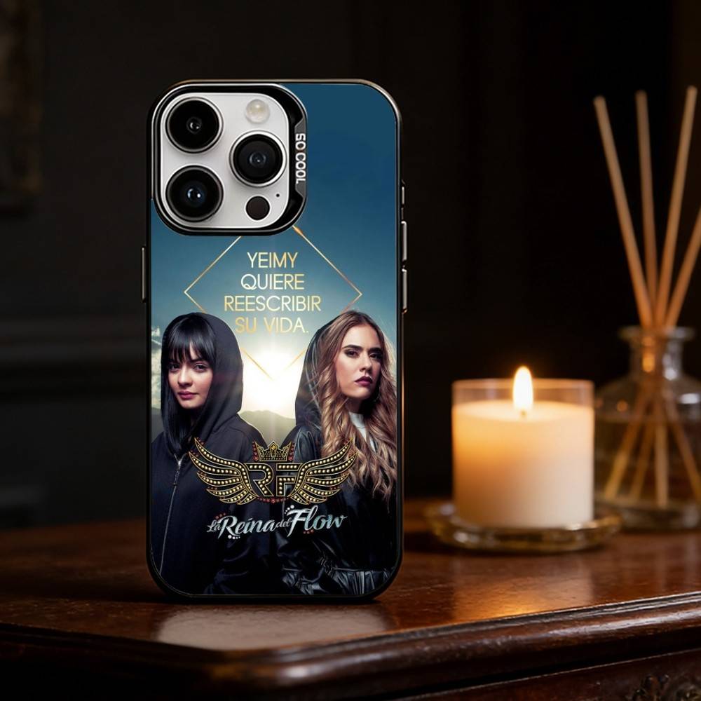 Queen of Flow La Reina Del Flow Phone Case For iPhone 17 16 15 14 13 12 11 Pro Max Plus Silver Matte Black Cover