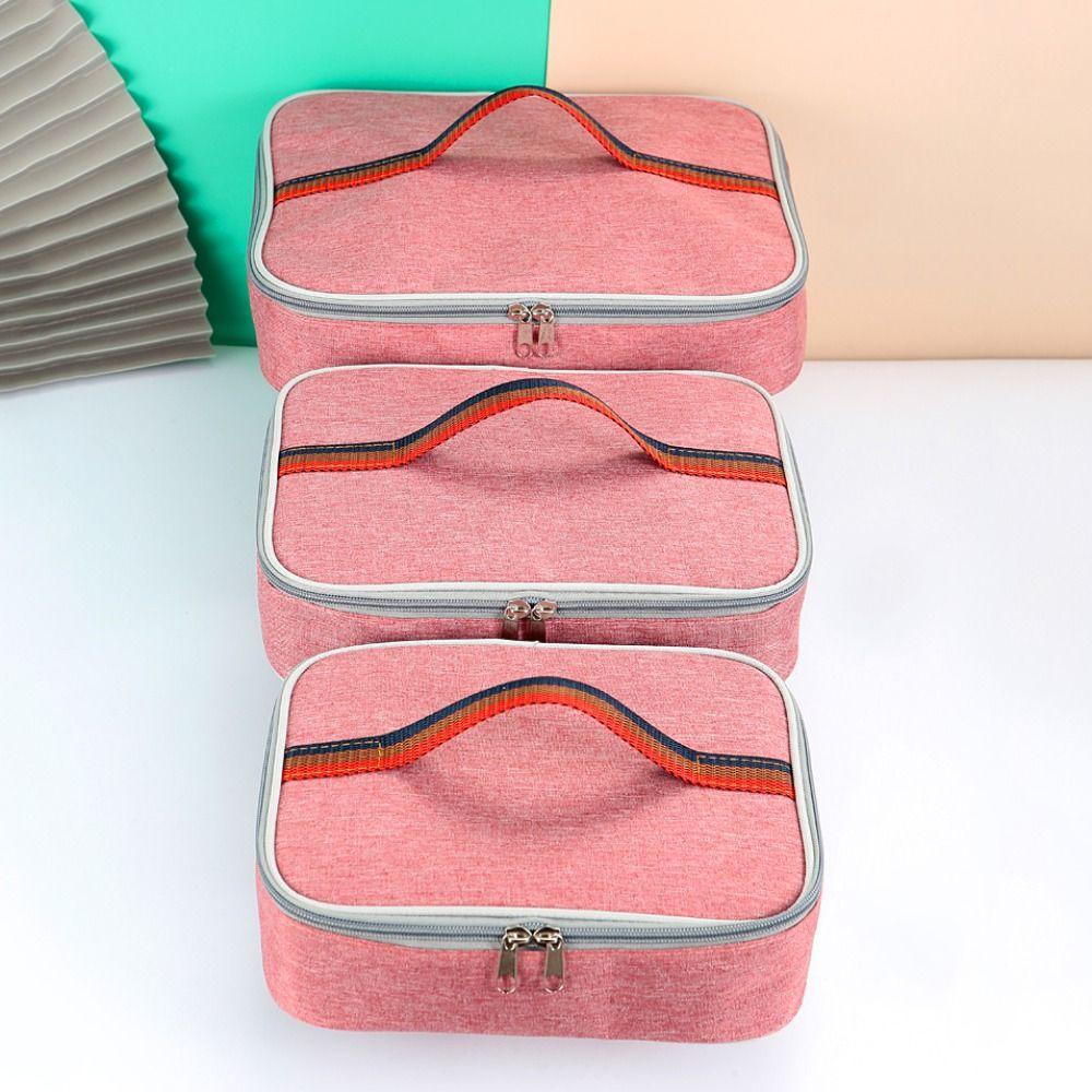 Square Cooler Lunch Bag Meal Container Picnic Pouch Soft Lunch Pail  Travel