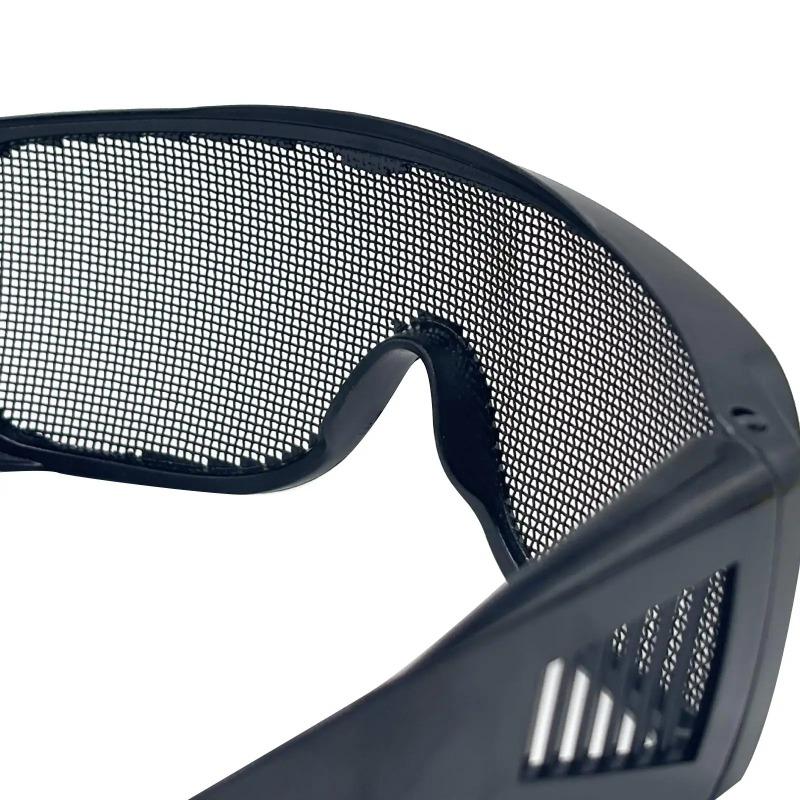 Металлические сетчатые защитные очки - Ударопрочная и вентилируемая защита глаз для взрослых, для лесозаготовки и занятий спортом на открытом воздухе (Регулируемая посадка)