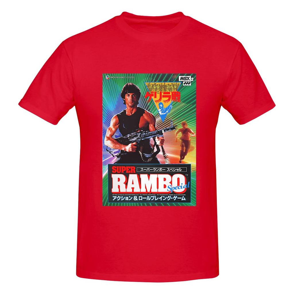 Super Rambo Special Skinfriendly Tshirt Retro Casual Clean Surface Basic Tee