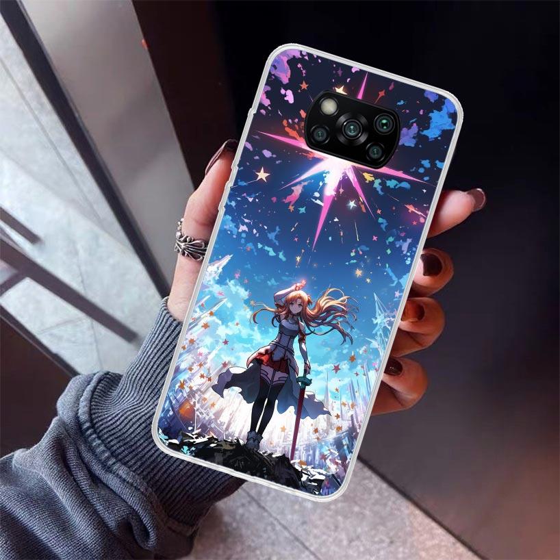 Anime Sword Art Online SAO Phone Case For Xiaomi Poco X5 X6 X7 Pro F7 Ultra M7 Redmi 15C 15 13C 13 12C 12 10 10C 10A 9 9C 9T 9A