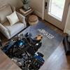 Motorcycle Fashion Icon Customize Text Area Rug Design for Decorate room Playrooms Hallway Balcony Anti-slip Rug Decorate Offices