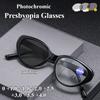 Women'S Retro Fashion Super Clear Anti-Blue Light Reading Glasses Neutral Fashion New Cat-Eye Photochromic Presbyopia Glasses