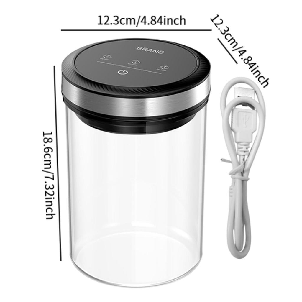 Автоматический вакуумный контейнер для кофе Вакуумный контейнер для хранения продуктов Прозрачный контейнер для хранения продуктов Влагостойкий Удаление воздуха Герметичный