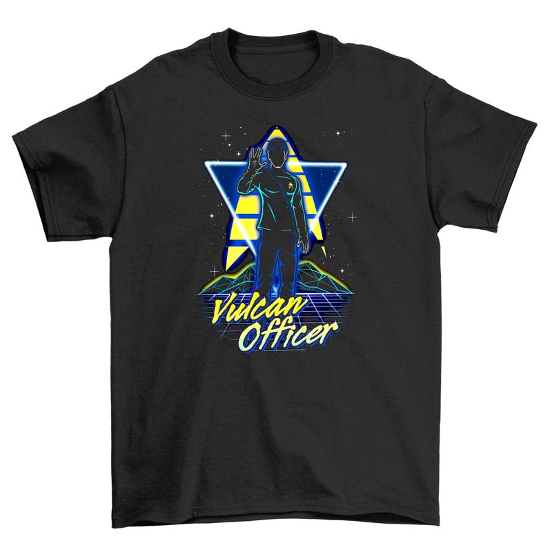 Retro Vulcan Officer T Shirt Beam Me Up Coolness Vintage Space Suit Design