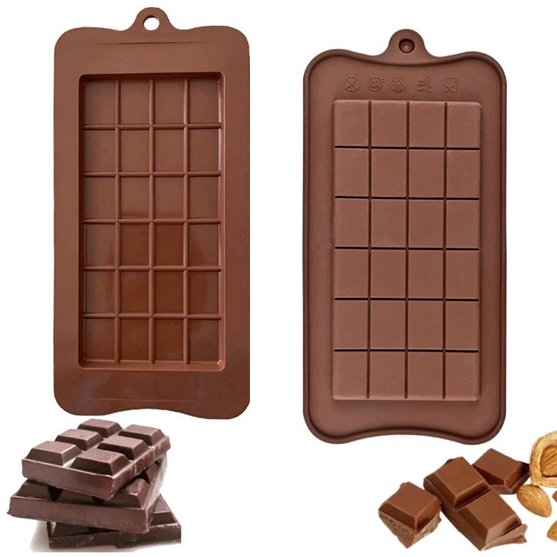 Силиконовые формы для шоколада своими руками, 24 решетки, вафельная форма, легко извлекаемая, устойчивая к высоким температурам, инструменты для выпечки