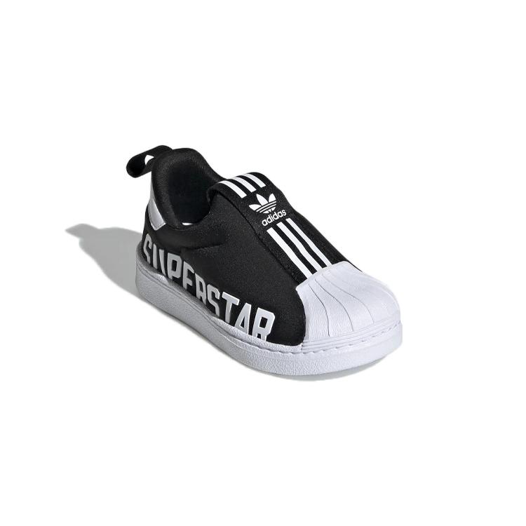 adidas Оригиналы SUPERSTAR 360 X I Винтажные Амортизация от ударов Низкие Кеды для Скейтбординга Черные Для Младенцев и Малышей EG3408