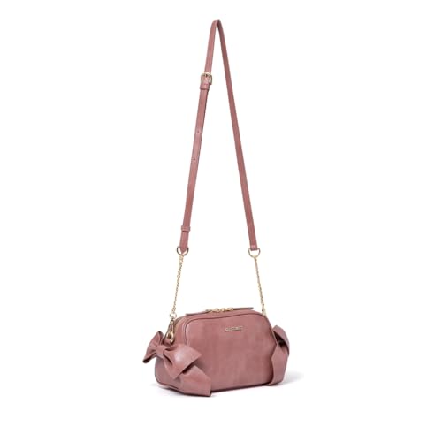 JILL STUART Pecot Shoulder Bag for Women, Feminine, Vintage Ribbon Design, JSLH5ES1, Pink