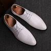 Fashion 2025 Formal Leather Shoes Men Dress Business Shoes Male Geometric Red Oxfords Party Wedding Casual Men's Flats Chaussure Homme88